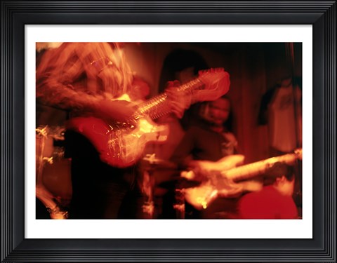 Framed Guitars Print
