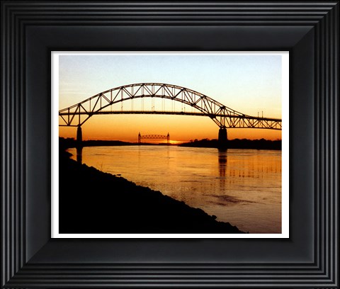 Framed Bourne Bridge over the Cape Cod Canal Print
