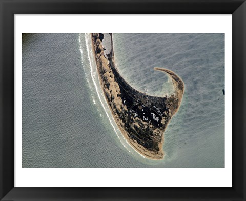 Framed Provincetown Cape Cod photographed from space Print