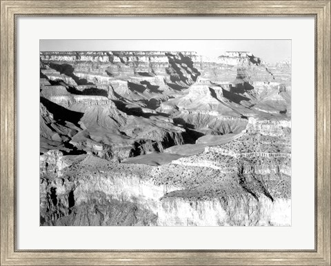 Framed Grand Canyon National Park canyon with ravine winding Print