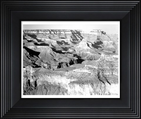 Framed Grand Canyon National Park canyon with ravine winding Print