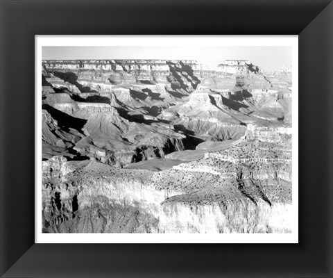 Framed Grand Canyon National Park canyon with ravine winding Print