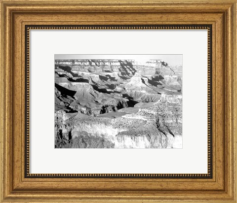 Framed Grand Canyon National Park canyon with ravine winding Print