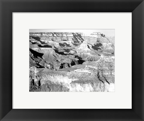 Framed Grand Canyon National Park canyon with ravine winding Print