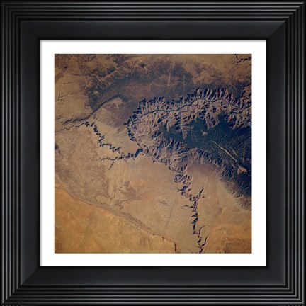 Framed Grand Canyon from space Print