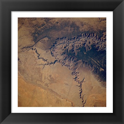 Framed Grand Canyon from space Print