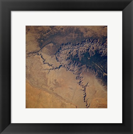 Framed Grand Canyon from space Print