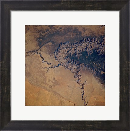 Framed Grand Canyon from space Print