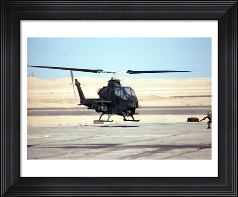 Framed AH-1 Cobra helicopter Print