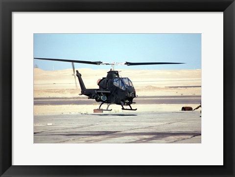 Framed AH-1 Cobra helicopter Print