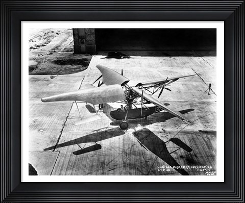 Framed Curtiss Bleeker Helicopter Print