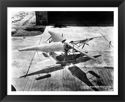 Framed Curtiss Bleeker Helicopter Print