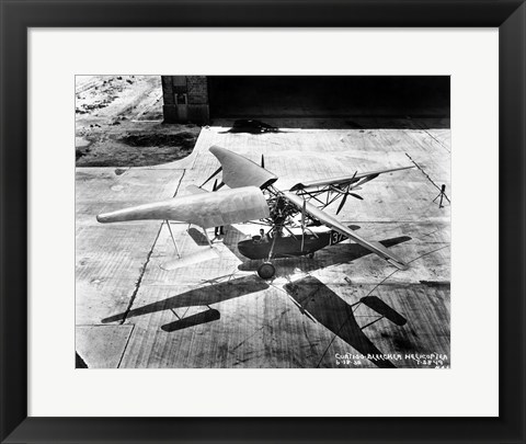 Framed Curtiss Bleeker Helicopter Print