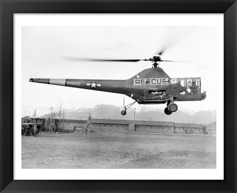 Framed Alaska, 17 May 1947, 10th Rescue Squadron helicopter Print