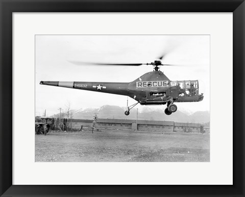 Framed Alaska, 17 May 1947, 10th Rescue Squadron helicopter Print