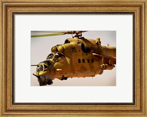 Framed Mi-35 Hind helicopter Print