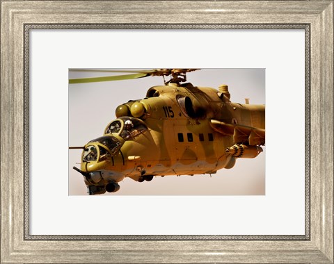 Framed Mi-35 Hind helicopter Print