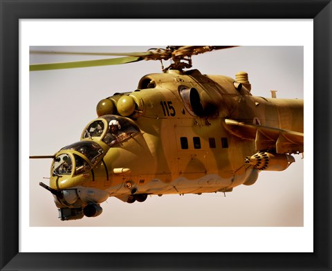 Framed Mi-35 Hind helicopter Print