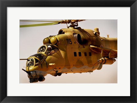 Framed Mi-35 Hind helicopter Print