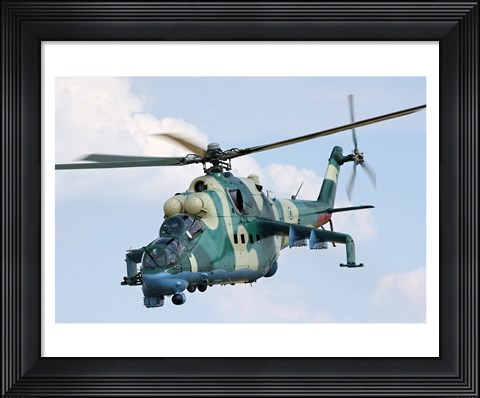 Framed Nigerian Mil Mi-35P Print