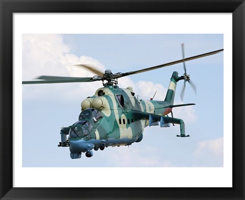 Framed Nigerian Mil Mi-35P Print