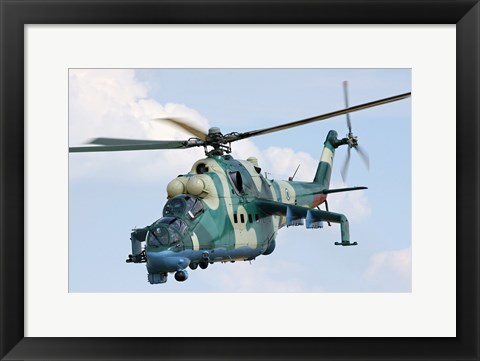 Framed Nigerian Mil Mi-35P Print