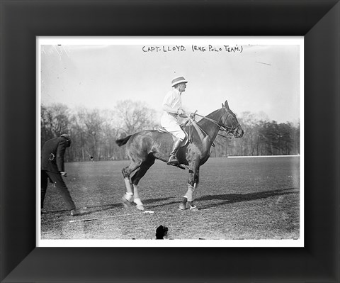 Framed Capt. Lloyd  Eng. Polo Team Print