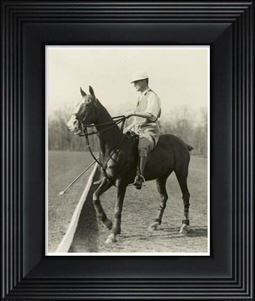 Framed M.J. Waterbury, polo player Print