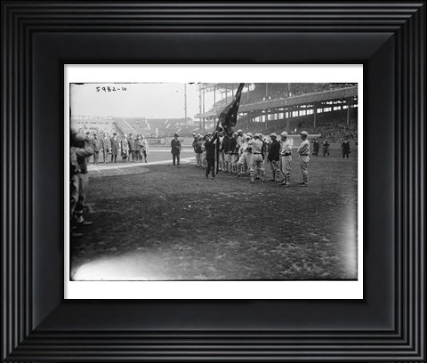Framed New York Giants Polo Grounds opening day 1923 Print