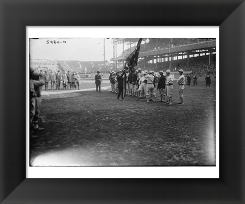 Framed New York Giants Polo Grounds opening day 1923 Print