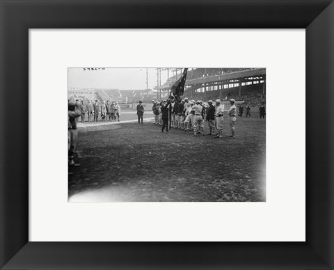 Framed New York Giants Polo Grounds opening day 1923 Print