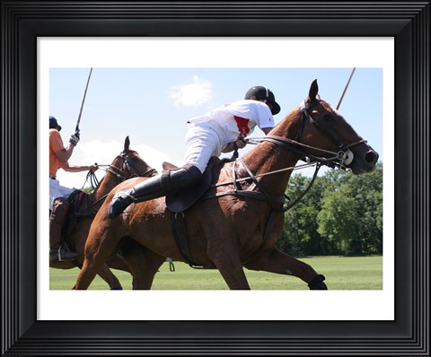 Framed Polo nearside swing Print