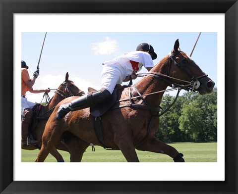 Framed Polo nearside swing Print