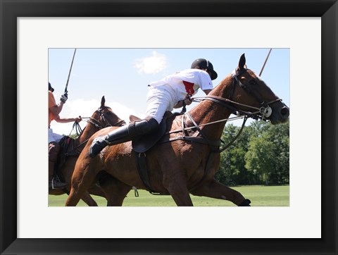 Framed Polo nearside swing Print