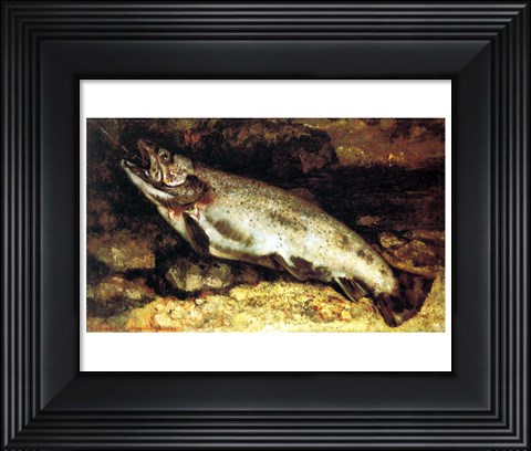 Framed Gustave Courbet - The Trout Print