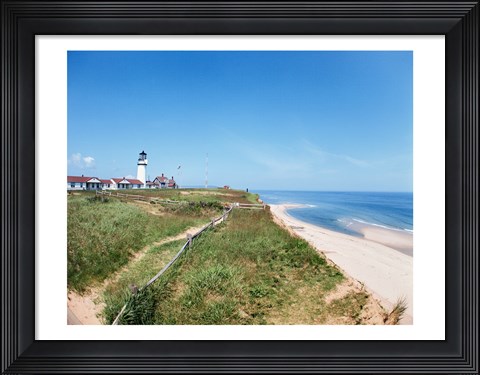 Framed Cape Cod Lighthouse (Highland) North Truro Massachusetts USA Print