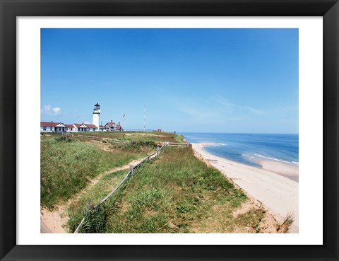 Framed Cape Cod Lighthouse (Highland) North Truro Massachusetts USA Print