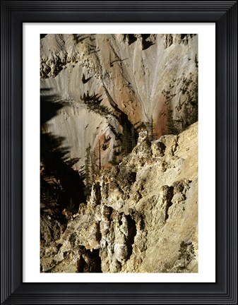 Framed Grand Canyon of the Yellowstone River Yellowstone National Park Wyoming USA Print