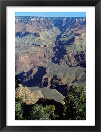 Framed Grand Canyon National Park with Green Trees Print