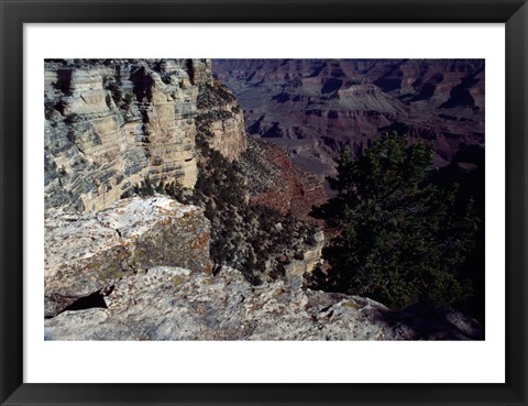 Framed Looking Down Into the Grand Canyon Print