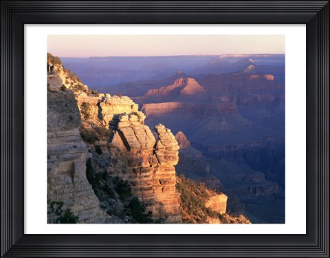 Framed High angle view of rock formations, Grand Canyon National Park, Arizona, USA Print