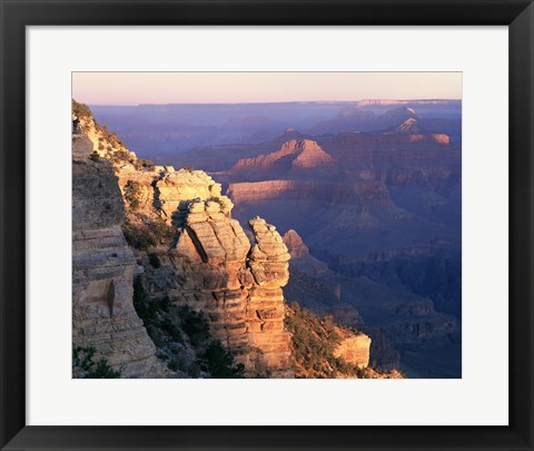 Framed High angle view of rock formations, Grand Canyon National Park, Arizona, USA Print