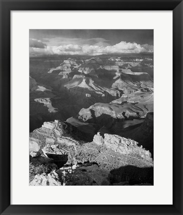 Framed Grand Canyon with Clouds Print