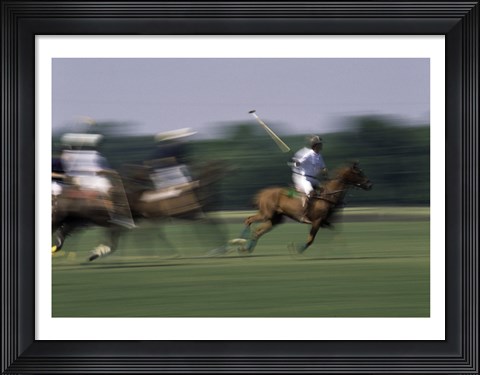 Framed Polo match in progress Print