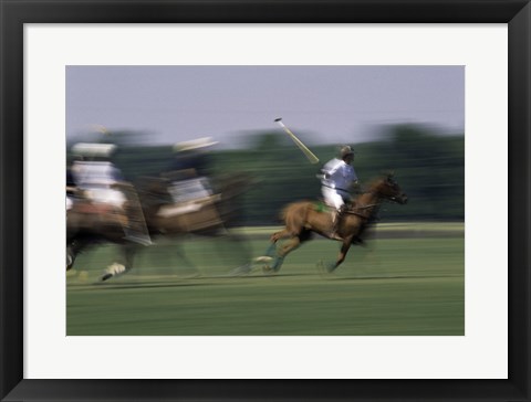 Framed Polo match in progress Print