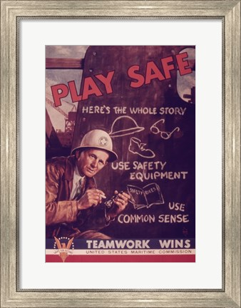 Framed Play Safe Print
