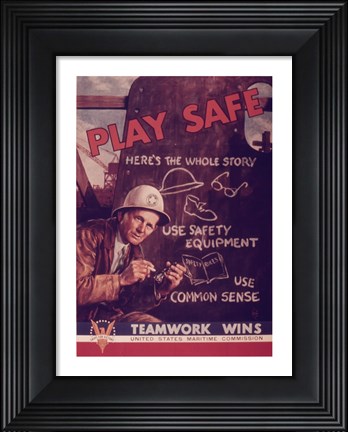 Framed Play Safe Print