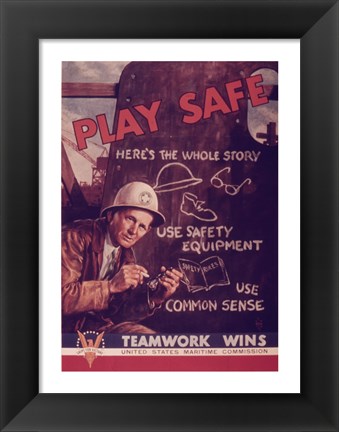 Framed Play Safe Print