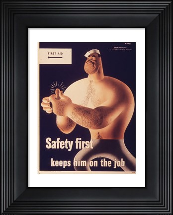 Framed Safety First Print