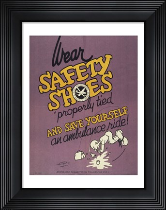 Framed Safety Shoes Print